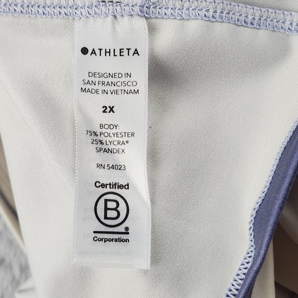 Athleta Shanti Printed Crop Tank Womens 2X Multicolor Powervita UPF 50+ NWT - Picture 12 of 13